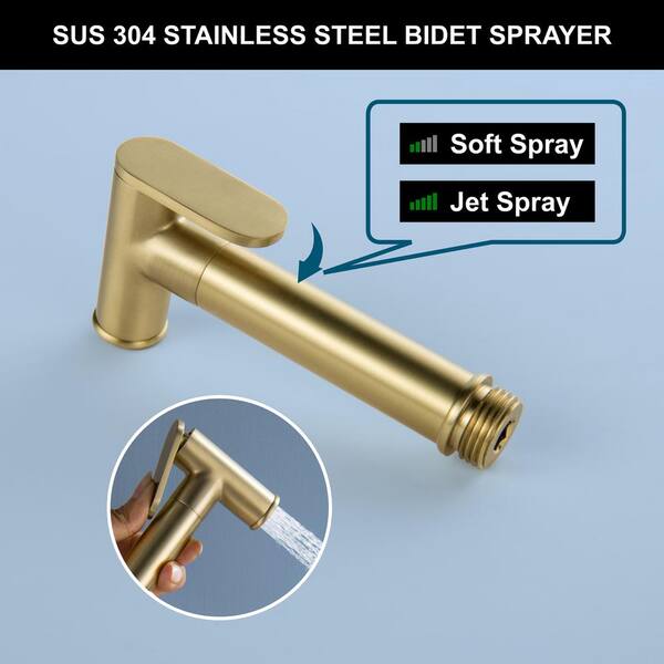 FORCLOVER Single-Handle Bidet Faucet with Sprayer Holder in FORCLOVER Single-Handle Bidet Faucet with Sprayer Holder in