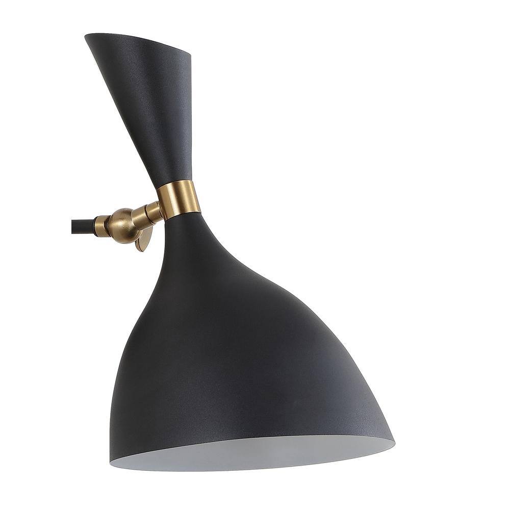 Josef Minimalistic Glam 10" Black Iron Dimmable LED Sconce
