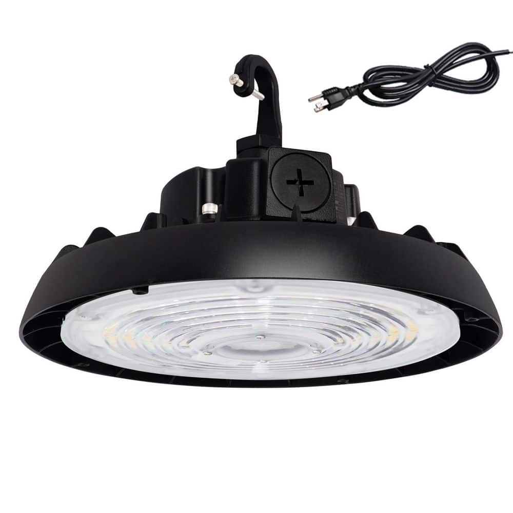 10.24 in. Black 100/125/150W Integrated LED UFO High Bay Light 4000K/5000K Selectable with Cable Plug, up to 21000lLM price history on PriceWatchPro