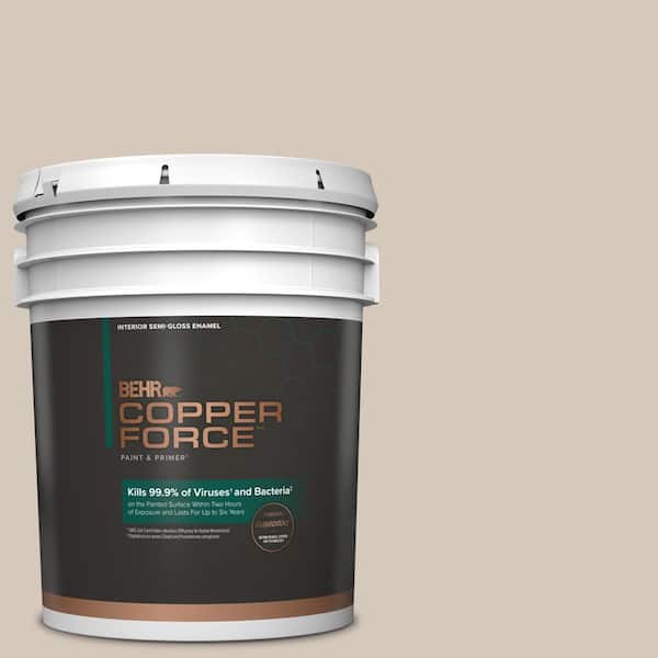 COPPER FORCE 5 gal. #N230-2 Old Map Semi-Gloss Enamel Virucidal and Antibacterial Interior Paint & Primer