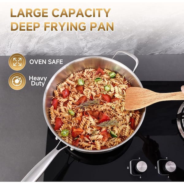 Judge Vista 5 Piece Stainless Steel Pan Set With Draining Glass Lids 14161820cm Saucepans 24cm Non Stick Saute Pan With Lid Idbr1151