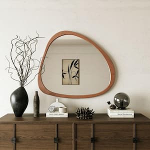 Anky 45 in. W x 39 in. H Asymmetrical Wood Framed Wall Decor Mirror, Bathroom Vanity Mirror