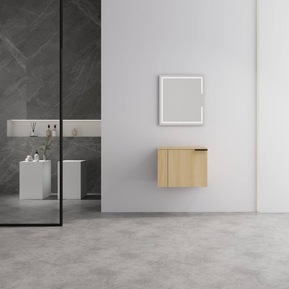 Lucera 23.62 in. W x 18.11 in. D x 18.31 in. H Floating Bath Vanity Cabinet without Top in Original Oak Unassembled price history on PriceWatchPro
