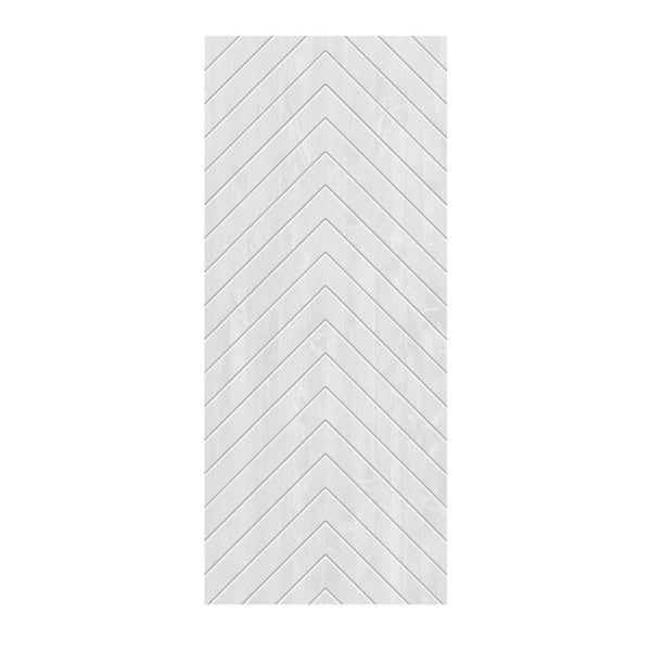 CALHOME 42 in. x 80 in. Hollow Core White Stained Pine Wood Interior Door Slab