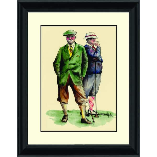 PTM Images 14 in. x 16.25 in. ''Two Gentleman Golfers'' Framed Printed Wall Art