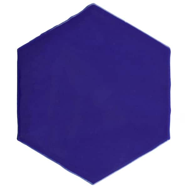 Merola Tile Viva Hex Azul 5-7/8 in. x 6-3/4 in. Ceramic Wall Tile (9.24 sq. ft./Case)
