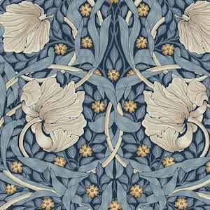 William Morris At Home Pimpernel Blue Wallpaper Sample