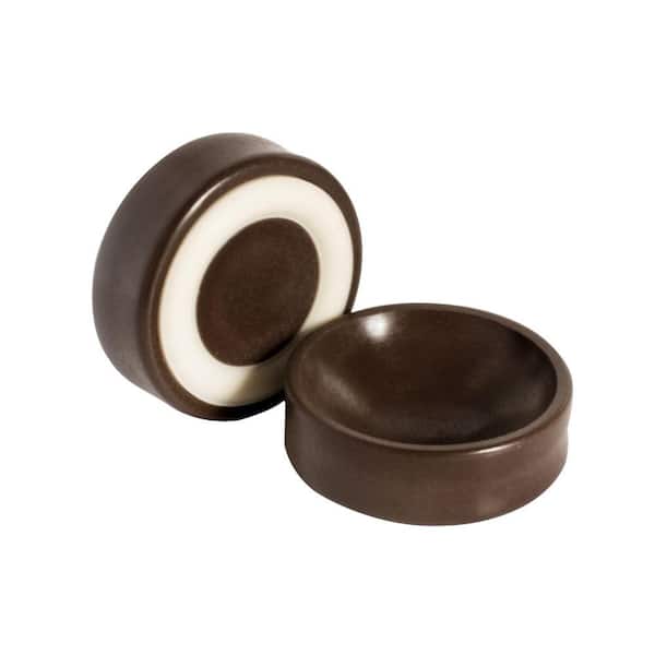 SlipStick Package of 4 Wheel-Locking Floor Protector Gripper Cups Chocolate