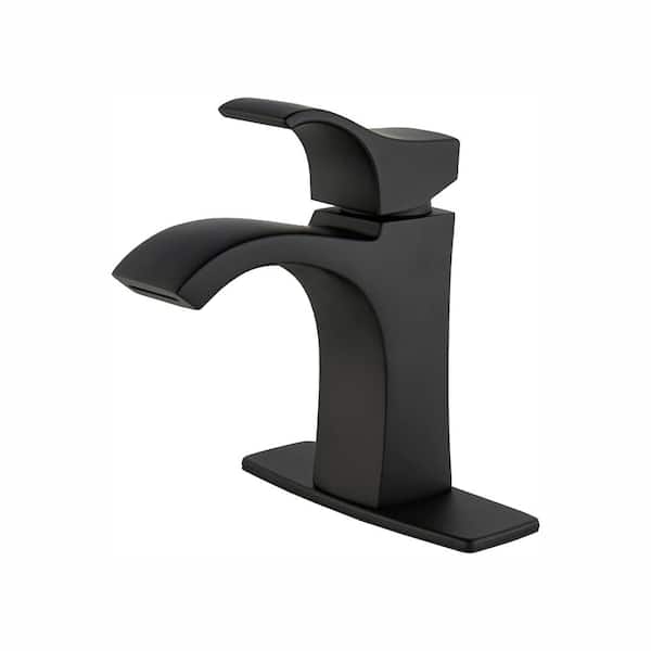 Pfister Venturi Single Hole Single-Handle Bathroom Faucet in Matte Black