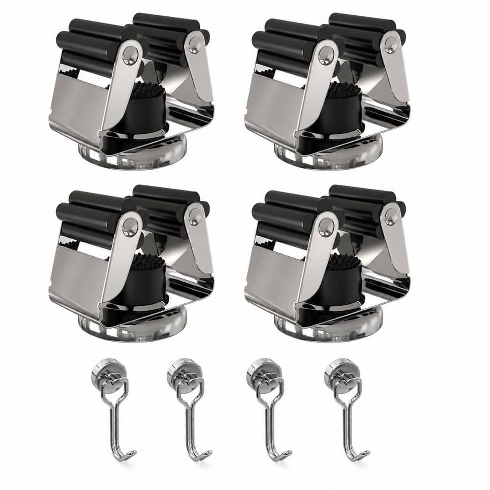 3-H Magnetic Broom Holder 8pcs, Stainless Steel No Drill Mop Holder Wall Mount with 4 Magnetic Hooks for Garage Kitchen price history on PriceWatchPro