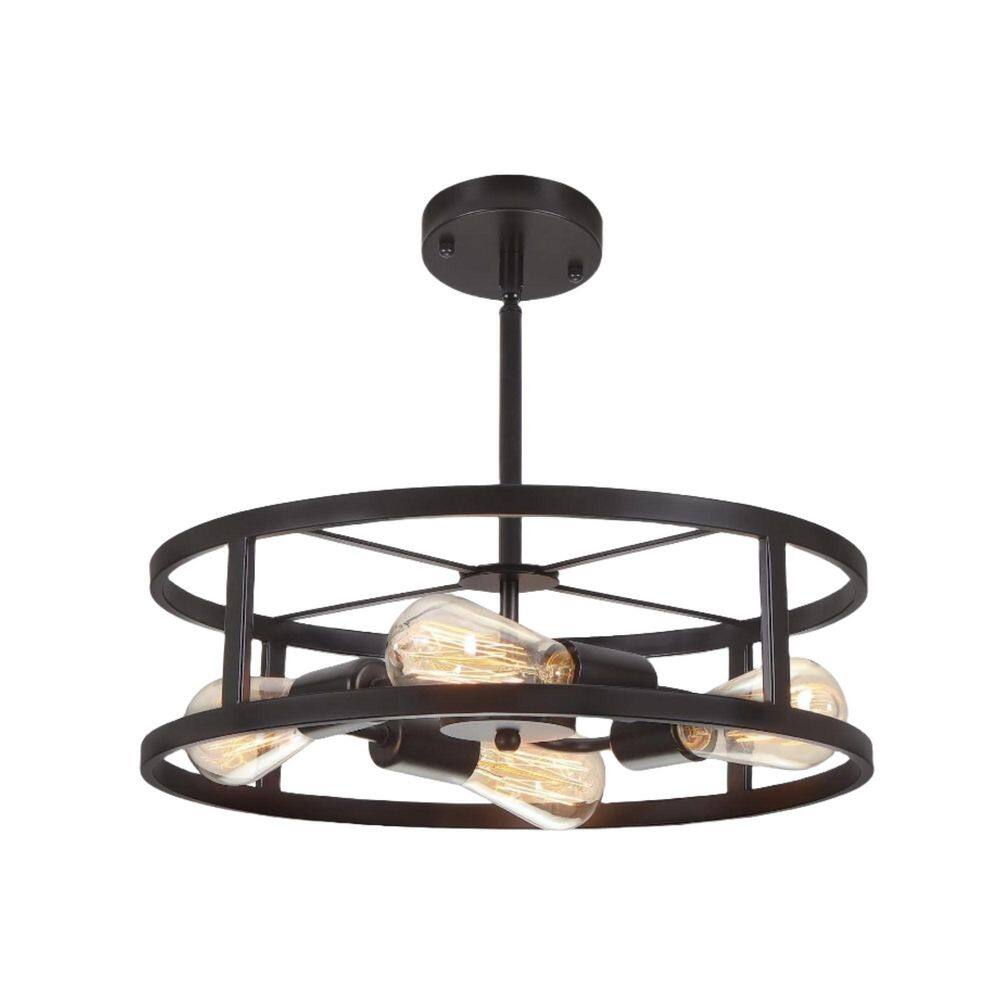 4-Light Classic American Black Semi Flush Mount Ceiling Light, E26 Base for Entryway, Hallways Bulbs Not Included price history on PriceWatchPro