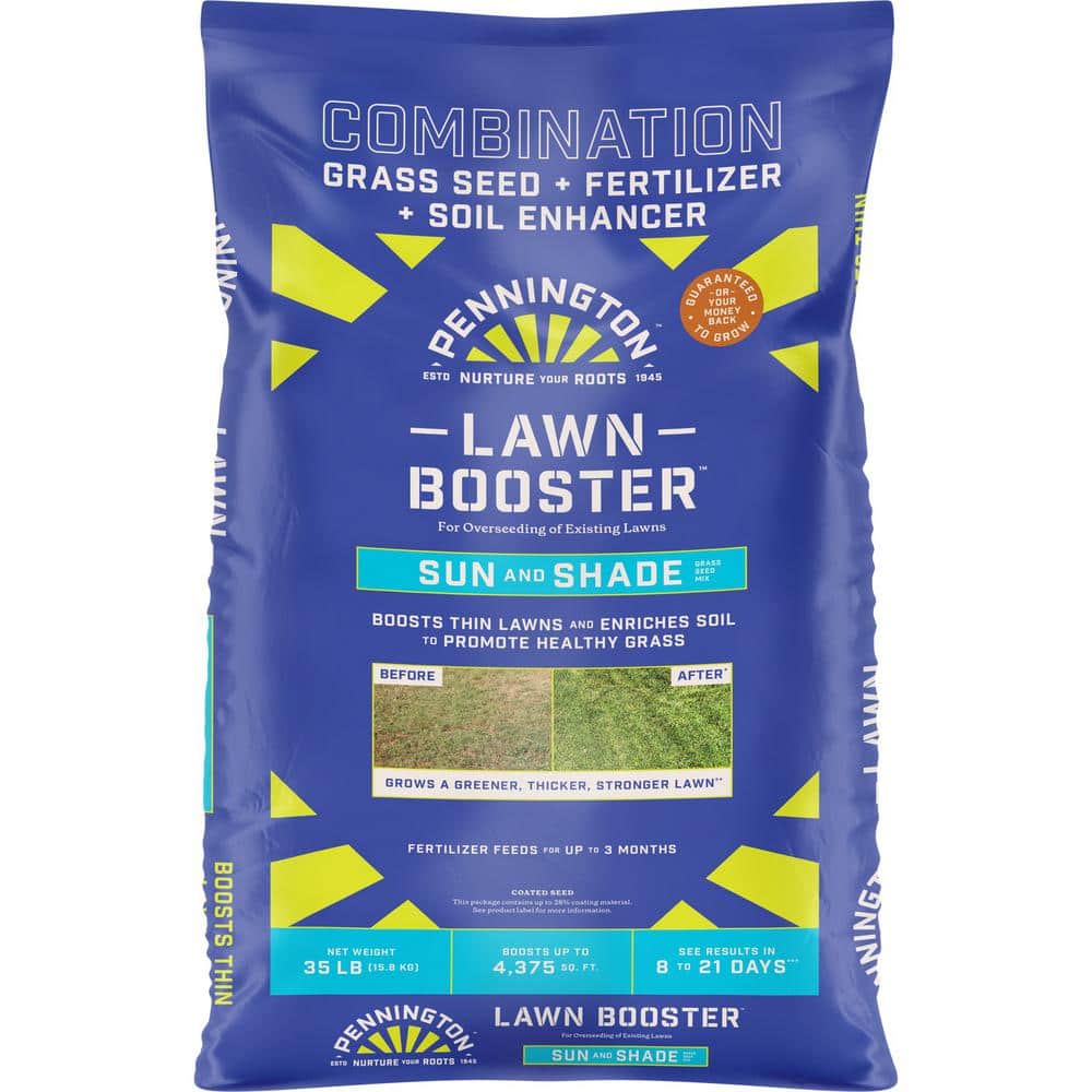 Pennington 35 lbs. Sun and Shade Lawn Booster with Smart Seed, Fertilizer and Soil Enhancers