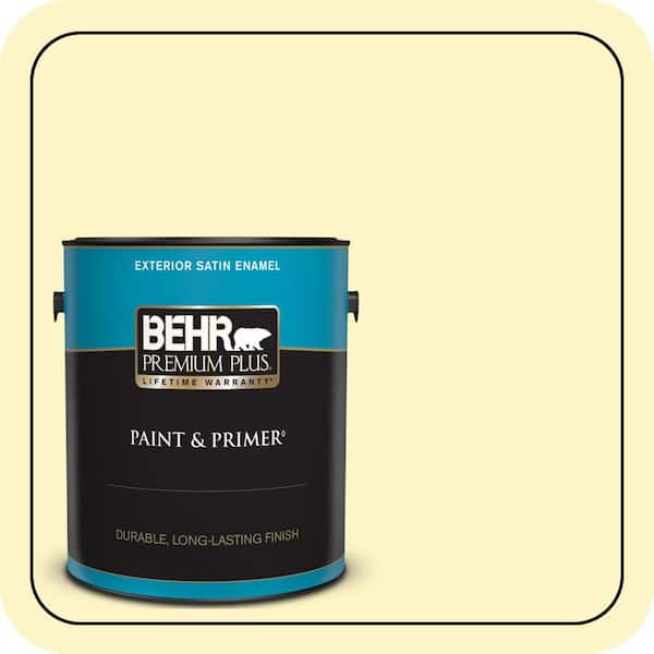 BEHR PREMIUM PLUS 1 gal. #PPL-20 Dancing Butterfly Satin Enamel Exterior Paint & Primer