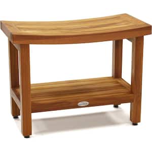 Patented 24 in. Sumba Teak Shower Bench with Shelf