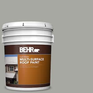 5 gal. #PFC-68 Silver Gray Flat Multi-Surface Exterior Roof Paint