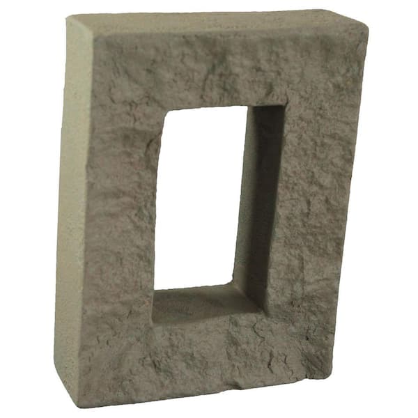 Superior Building Supplies Greystone 7-7/8 in. x 6 in. x 1-7/8 in. Faux Outlet Cover