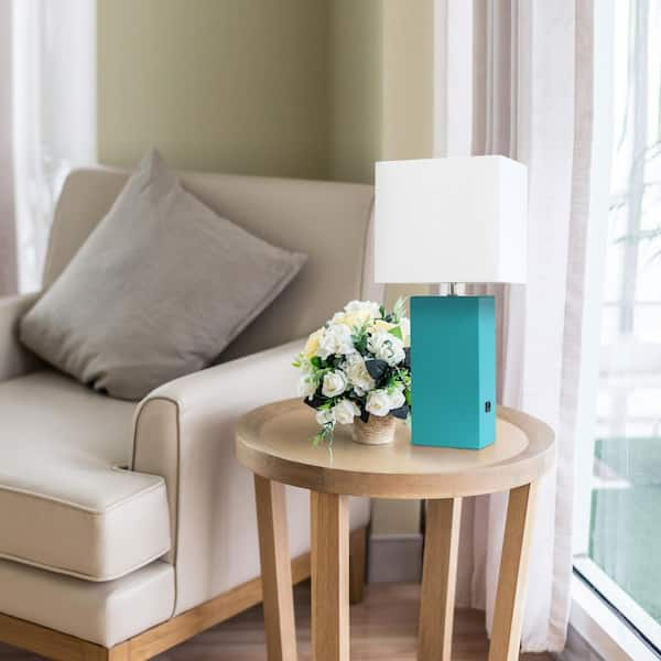 Teal table lamps on sale for living room