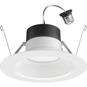 Contractor Select 65BEMW HL 6 in. Selectable CCT Integrated LED White Baffle Recessed Light Trim
