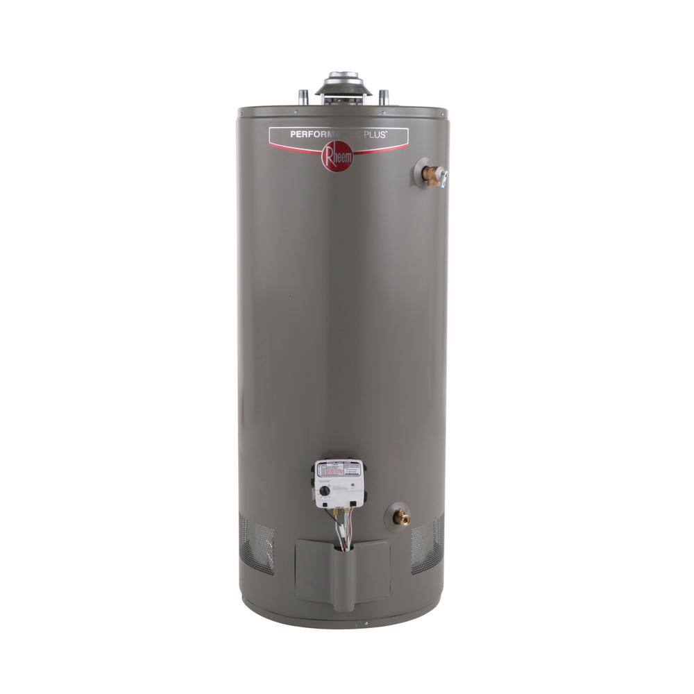 Rheem Performance Plus 40 Gal. Tall 9-Year 40,000 BTU Natural Gas Tank Water  Heater XG40T09HE40U0 - The Home Depot