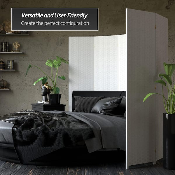 6 ft. White 5-Panel Room Divider