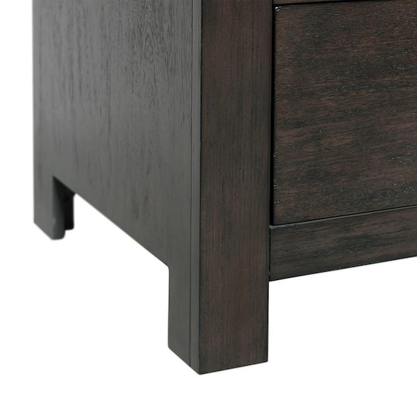 Picket House Furnishings Holland 2 Drawer Nightstand In Dark Walnut Sy600ns The Home Depot