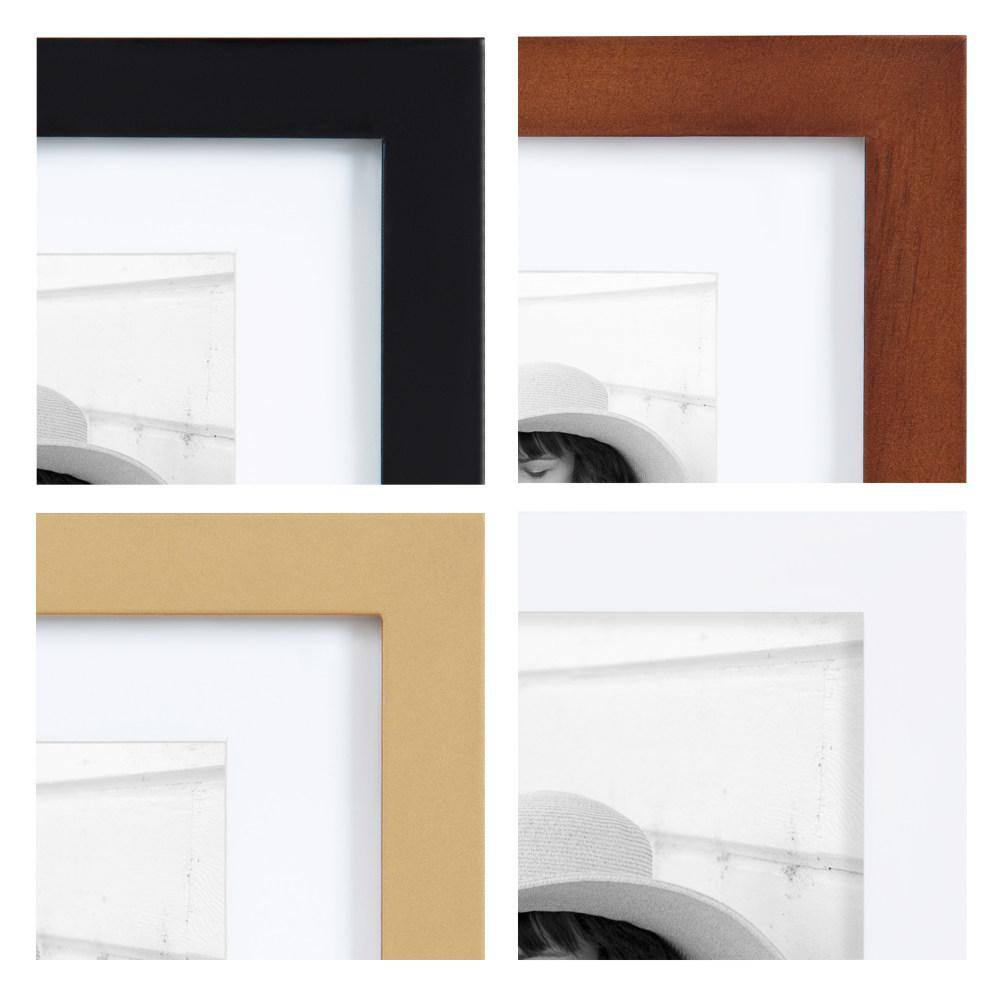 Classic Mid-Century Modern Walnut Wood Wall Frame Gallery Set