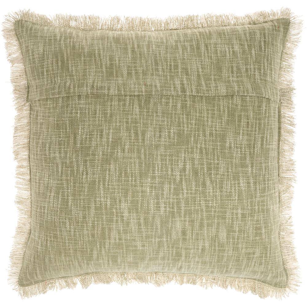 Sage Green Stonewash 22" Square Throw Pillow