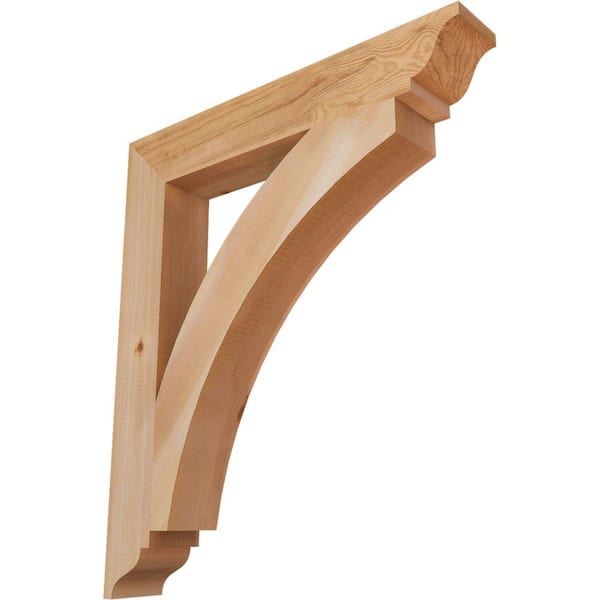 Ekena Millwork 3.5 in. x 30 in. x 26 in. Western Red Cedar Thorton Traditional Smooth Bracket