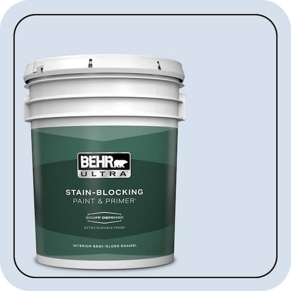 BEHR ULTRA 5 gal. #610C-1 Northern Star Extra Durable Semi-Gloss Enamel Interior Paint & Primer