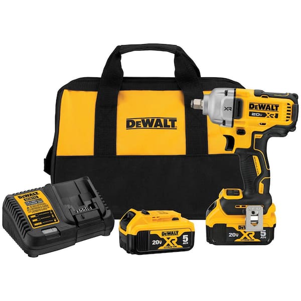 DEWALT 20V MAX Lithium-Ion Cordless 1/2 in. Impact Wrench Kit with