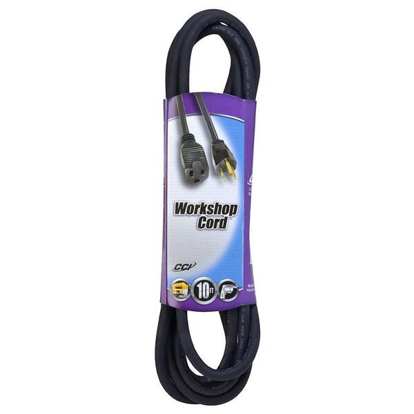 Southwire 10 ft. 16/3 SJOW Outdoor Light-Duty Workshop Extension Cord