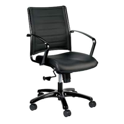Zabrina Black Leather Side Chair