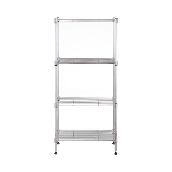 mzg 4-Tier Chorme Wire Shelving Unit (12 in. D x 18 in. W x 39 in. H)