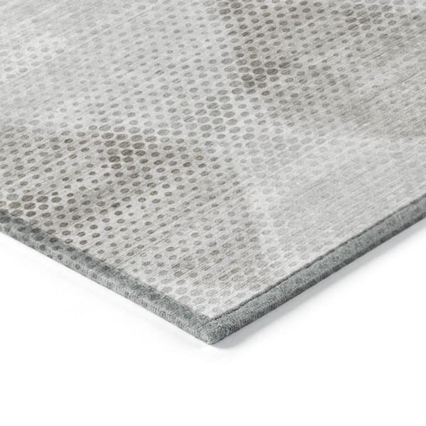 Gray 2 ft. x 3 ft. Woven Geometric Rectangle Indoor/Outdoor Area Rug