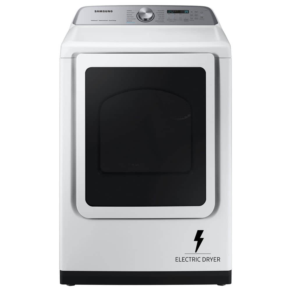 Samsung 7.4 cu. ft. Vented Smart Electric Dryer in White with Steam Sanitize+