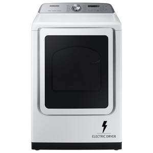 7.4 cu. ft. Vented Smart Electric Dryer in White with Steam Sanitize+