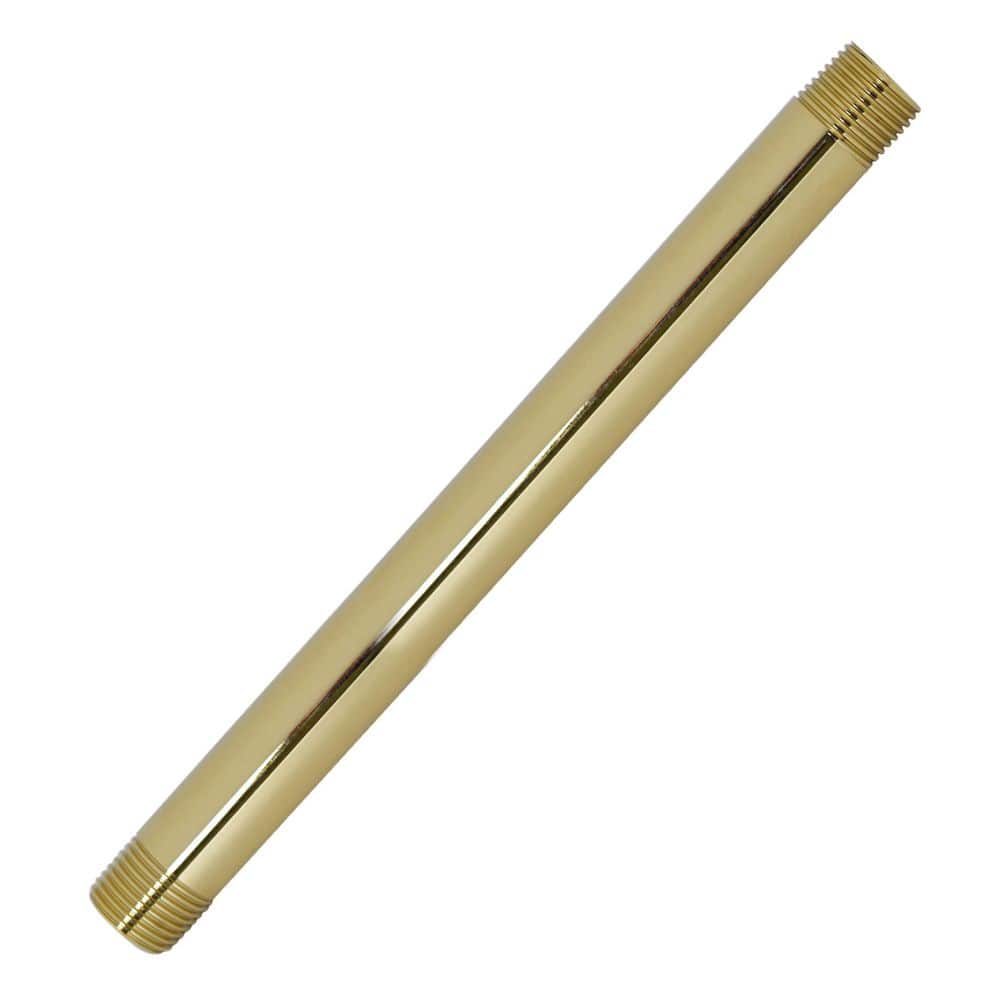 1/2 in. x 8 in. IPS Brass Pipe Nipple in Polished Brass