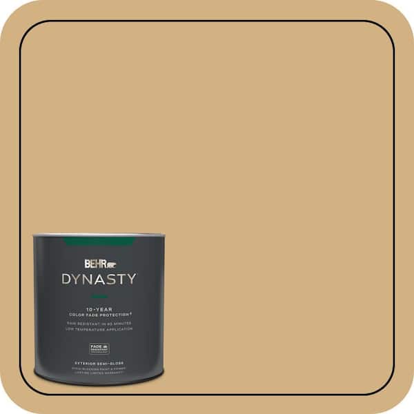 BEHR DYNASTY 1 qt. #QE-29 Light Oak Semi-Gloss Enamel Exterior Stain-Blocking Paint & Primer