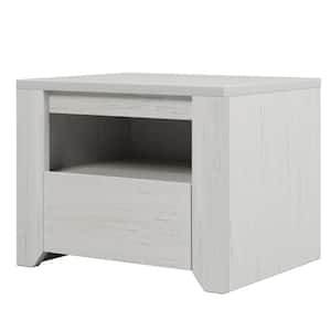 3 Drawer Organizer White Metal with Natural Wood - Brightroom