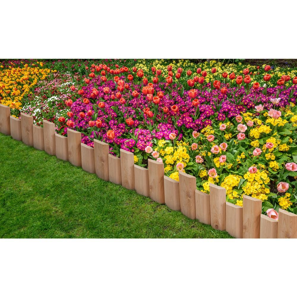 18-inch Natural Cedar Wood Landscape Edging (12-pack)