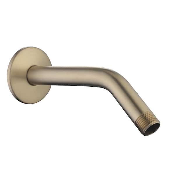 Glacier Bay 8 in. Stainless Steel Shower Arm in Matte Gold