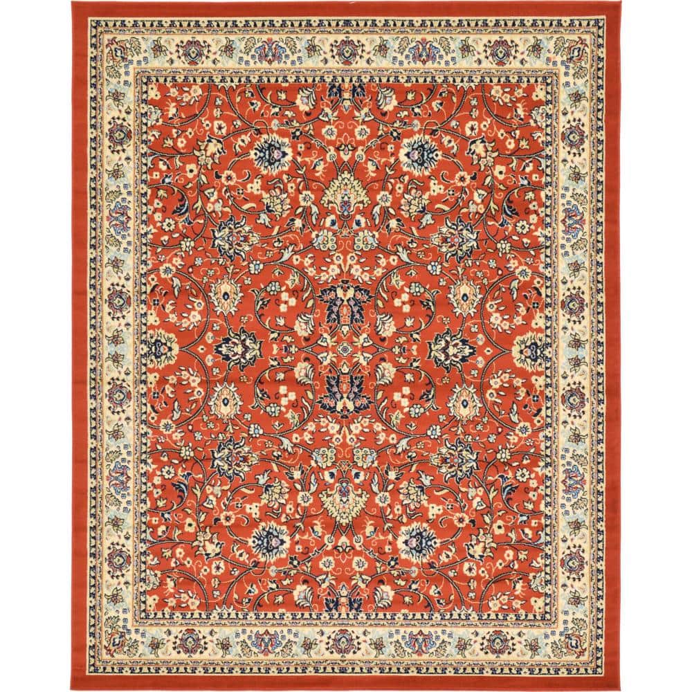 Unique Loom Sialk Hill Washington Terracotta 8' 0 x 10' 0 Area Rug