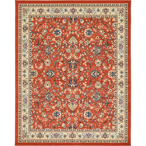 Unique Loom Sialk Hill Washington Terracotta 8' 0 x 10' 0 Area Rug