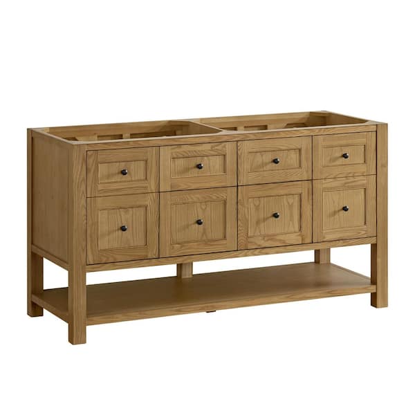 Breckenridge 59.9 in. W x 23.5 in. D x 33.0 in. H Double Bath Vanity Cabinet Without Top in Light Natural Oak