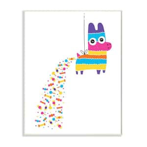 "Color Pop Party Pinata with Rainbow Candy" by Michael Buxton Unframed Drink Wood Wall Art Print 10 in. x 15 in.