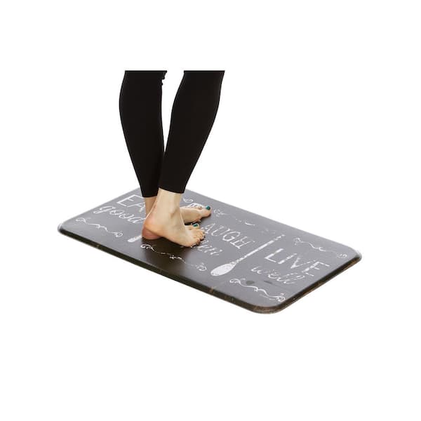 Cloud Comfort Eat Laugh Live 18 in. x 30 in. Anti-Fatigue Kitchen Mat