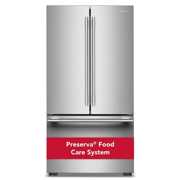 36 in. 24 cu. ft. Counter Depth French Door Refrigerator in PrintShield Stainless with Preserva Food Care System