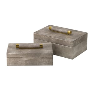 Rectangular Metal Decorative Box (Set of 2)