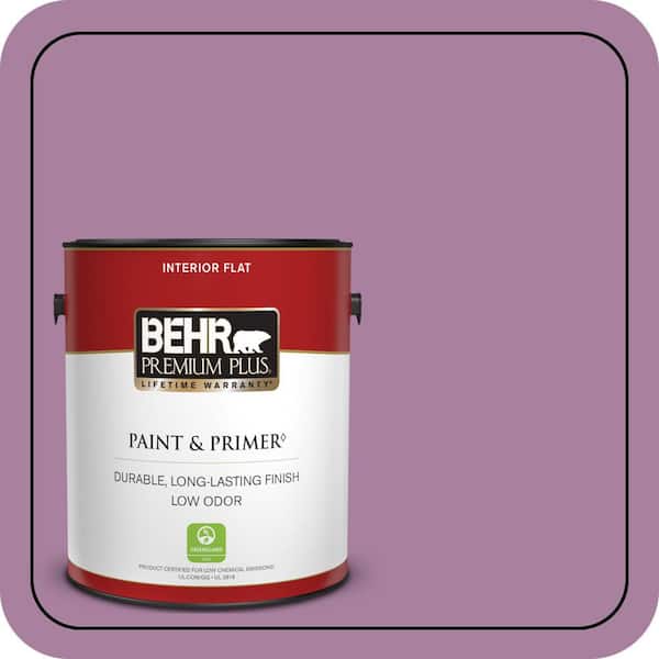 BEHR PREMIUM PLUS 1 gal. #M110-5 Amazonian Orchid Flat Low Odor Interior Paint & Primer
