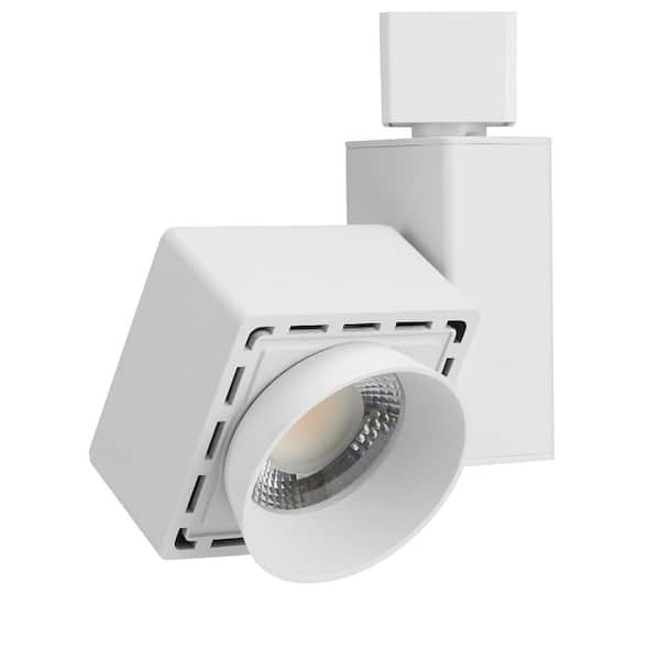 White 20 W Integrated LED Linear Track Step Step Head with Adjustable Wattage and Kelvin